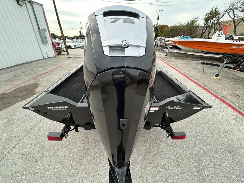 Slide: The Image of 2016 Tracker Pro Team 175 TXW boat with powerful outboard motor. - 11