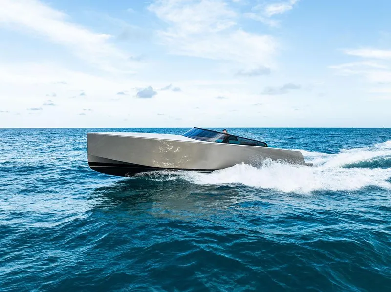 Slide: The Image of VanDutch 55 yacht cruising on open sea, 2015 model. - 17