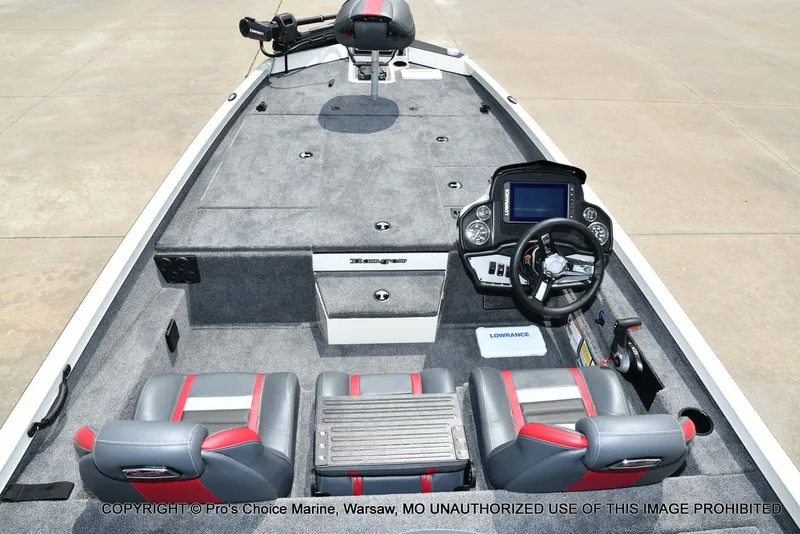 Slide: The Image of 2025 Ranger RT198P Cup Equipped boat interior with steering console and seating. - 34