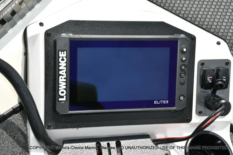 Slide: The Image of Lowrance Elite fishfinder on 2025 Ranger RT198P Cup Equipped boat dashboard. - 44