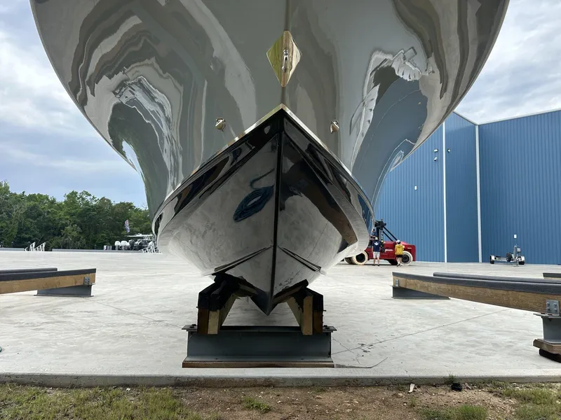Slide: The Image of 2020 Sea Hunt Gamefish 30 boat on display at a marina. - 9