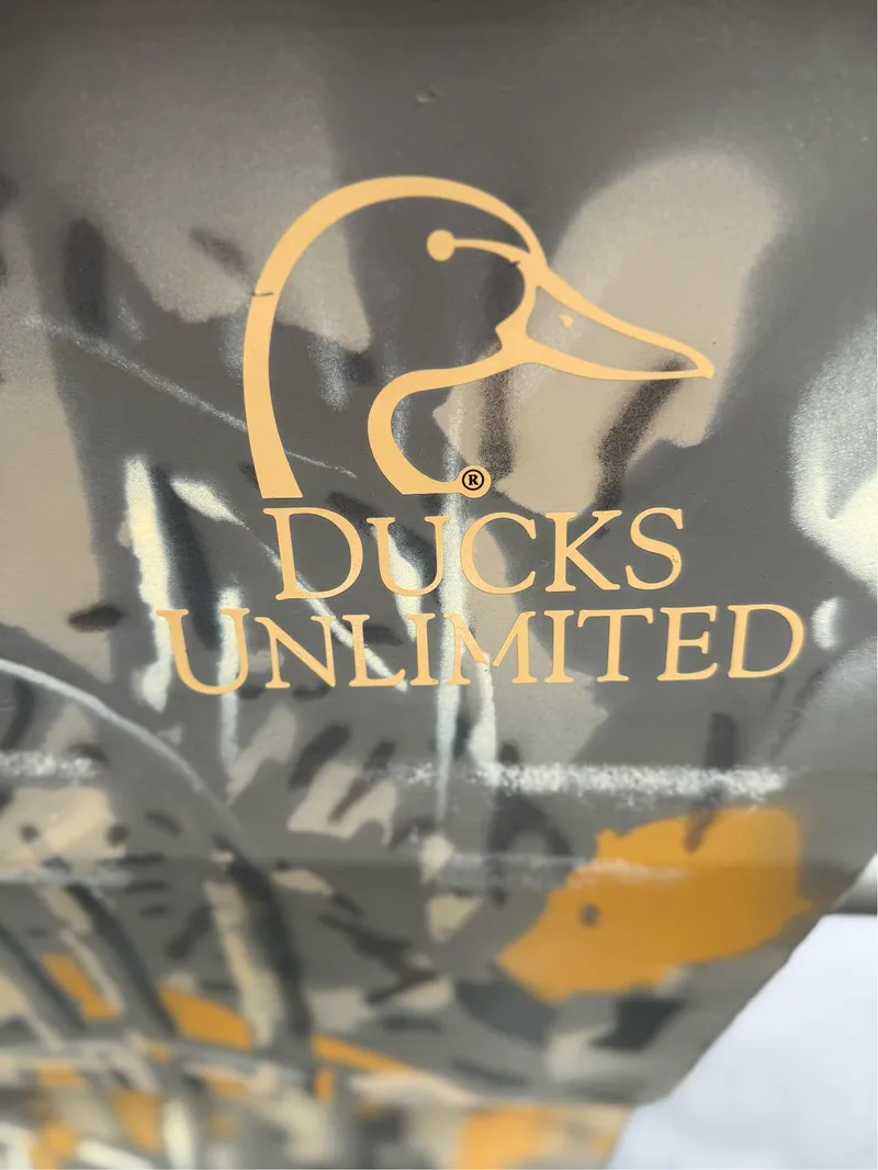 Slide: The Image of Ducks Unlimited logo on War Eagle 961 Blackhawk, 2022 model, camouflage design. - 14