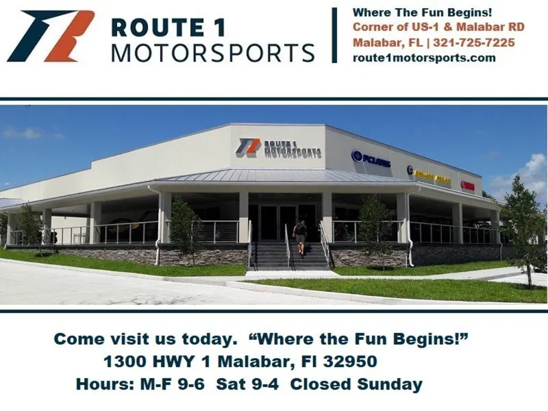 Slide: The Image of Route 1 Motorsports building in Malabar, FL, showcasing Sea-Doo GTI™ SE 130, 2025 model. - 6