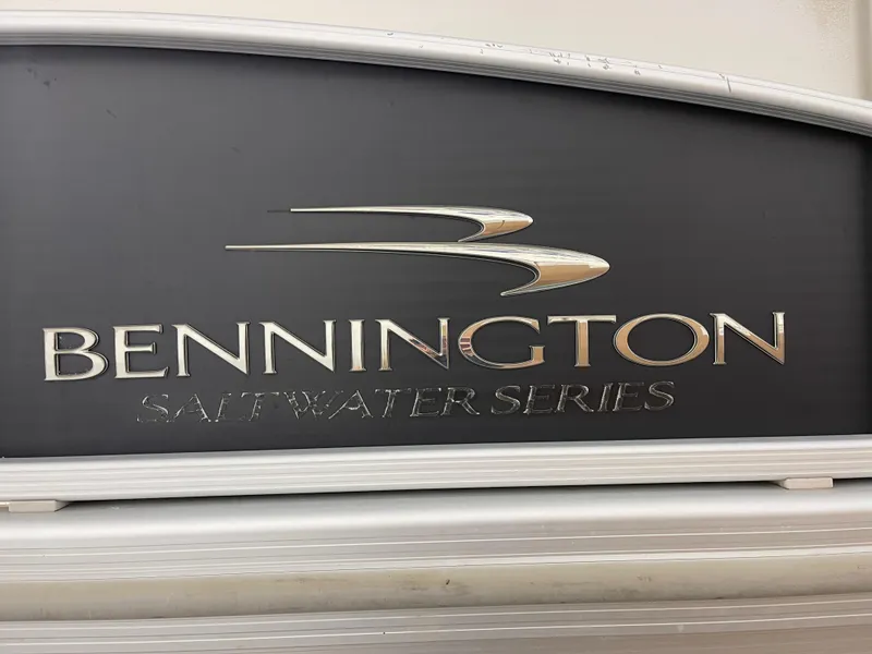 Slide: The Image of Bennington 22 R 2013 Saltwater Series logo on boat panel. - 26