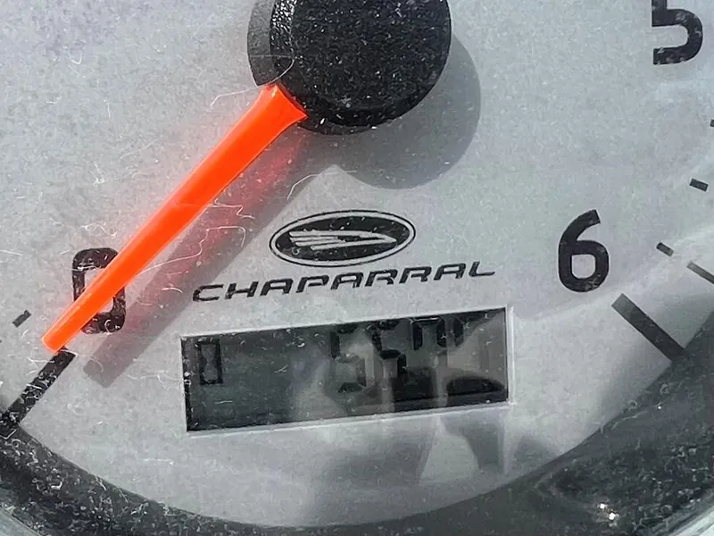 Slide: The Image of Close-up of 2008 Chaparral 220 SSi speedometer with orange needle. - 13