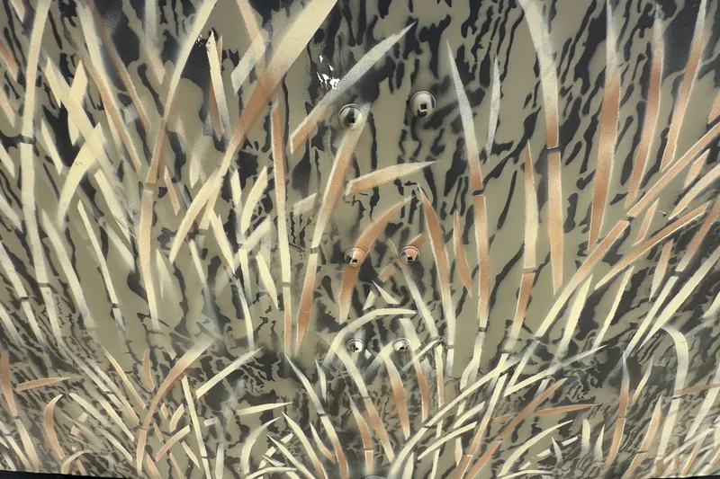 Slide: The Image of Camouflage pattern on 2025 Tracker Grizzly 1860 Utility boat hull. - 15
