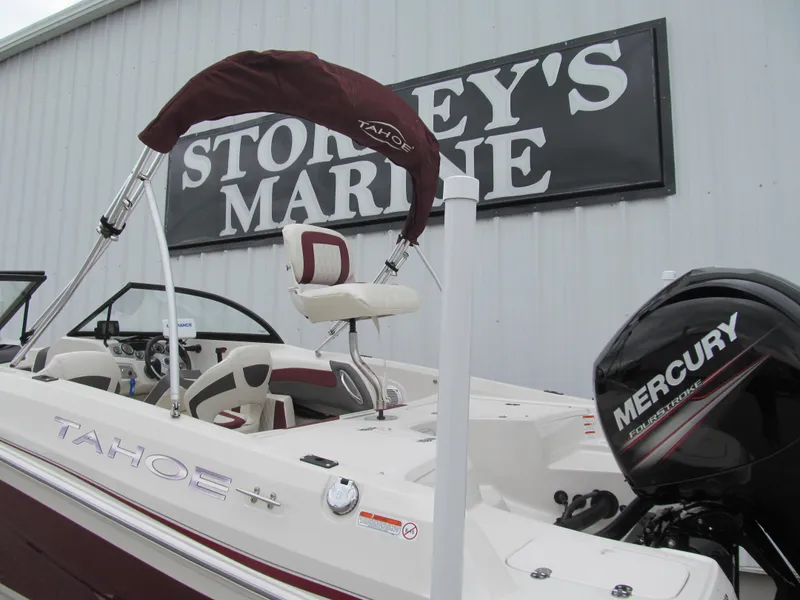 Slide: The Image of 2016 Tahoe 550 TF boat with Mercury engine at Storey's Marine. - 15