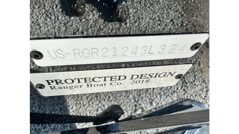 Slide: The Image of 2024 Ranger Z518 Cup-Equipped boat identification and design protection plates. - 4