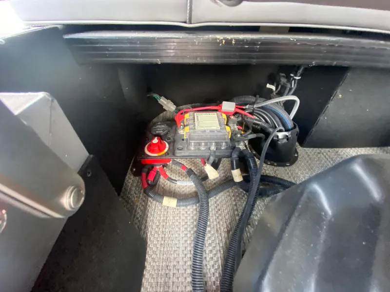 Slide: The Image of 2020 Bennington 30 QSBAX2 boat interior wiring and electrical components. - 26