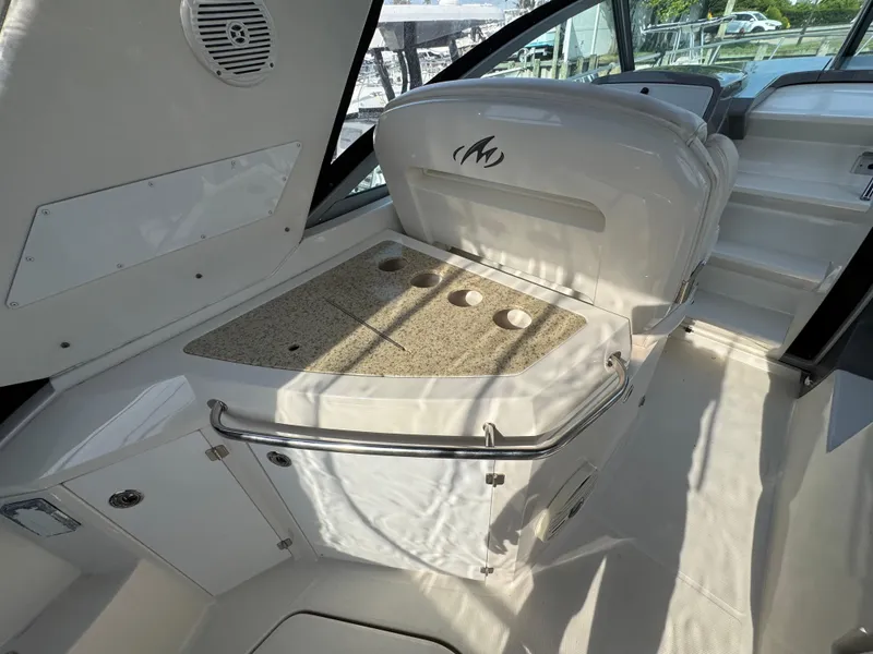 Slide: The Image of 2011 Monterey 320 Sport Yacht interior with sleek design and modern amenities. - 7