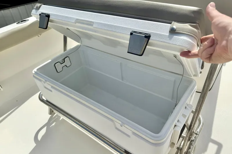Slide: The Image of Open storage compartment on 2023 Key West 189 FS boat. - 27