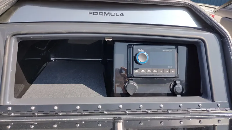 Slide: The Image of 2026 Formula 270 Bowrider interior with modern marine toilet and sleek flooring. - 22