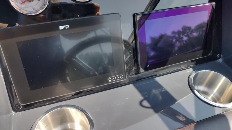 Slide: The Image of Interior cabin of 2026 Formula 270 Bowrider boat, featuring modern design and amenities. - 25