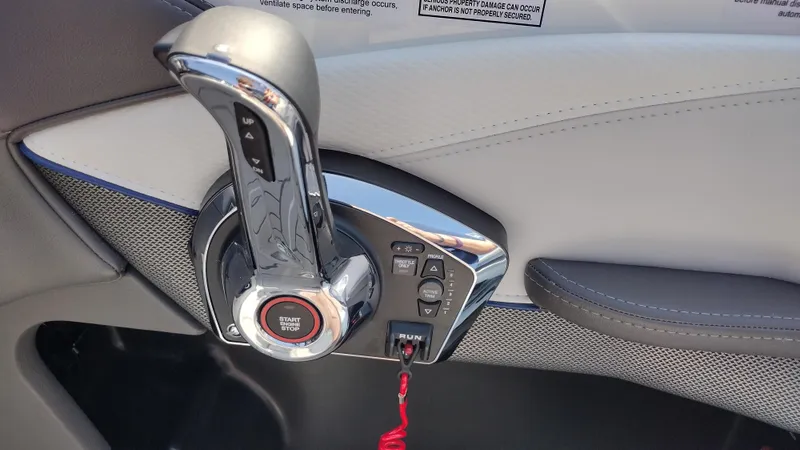 Slide: The Image of 2026 Formula 270 Bowrider interior with luxurious white seating and modern dashboard. - 28