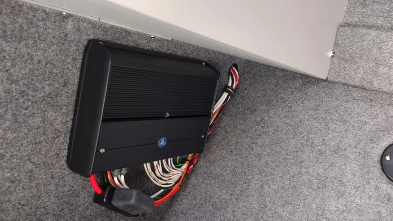 Slide: The Image of 2026 Formula 270 Bowrider boat rear view with propeller and sleek design. - 41