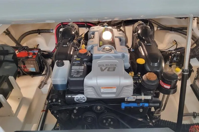 Slide: The Image of Engine compartment of 2026 Formula 270 Bowrider with Big Block V8 engine. - 63