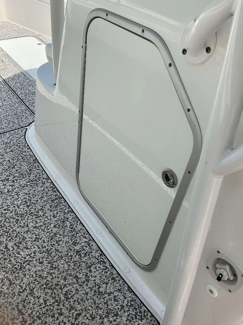 Slide: The Image of 2017 Cape Horn 36 XS boat hatch door with textured flooring. - 16