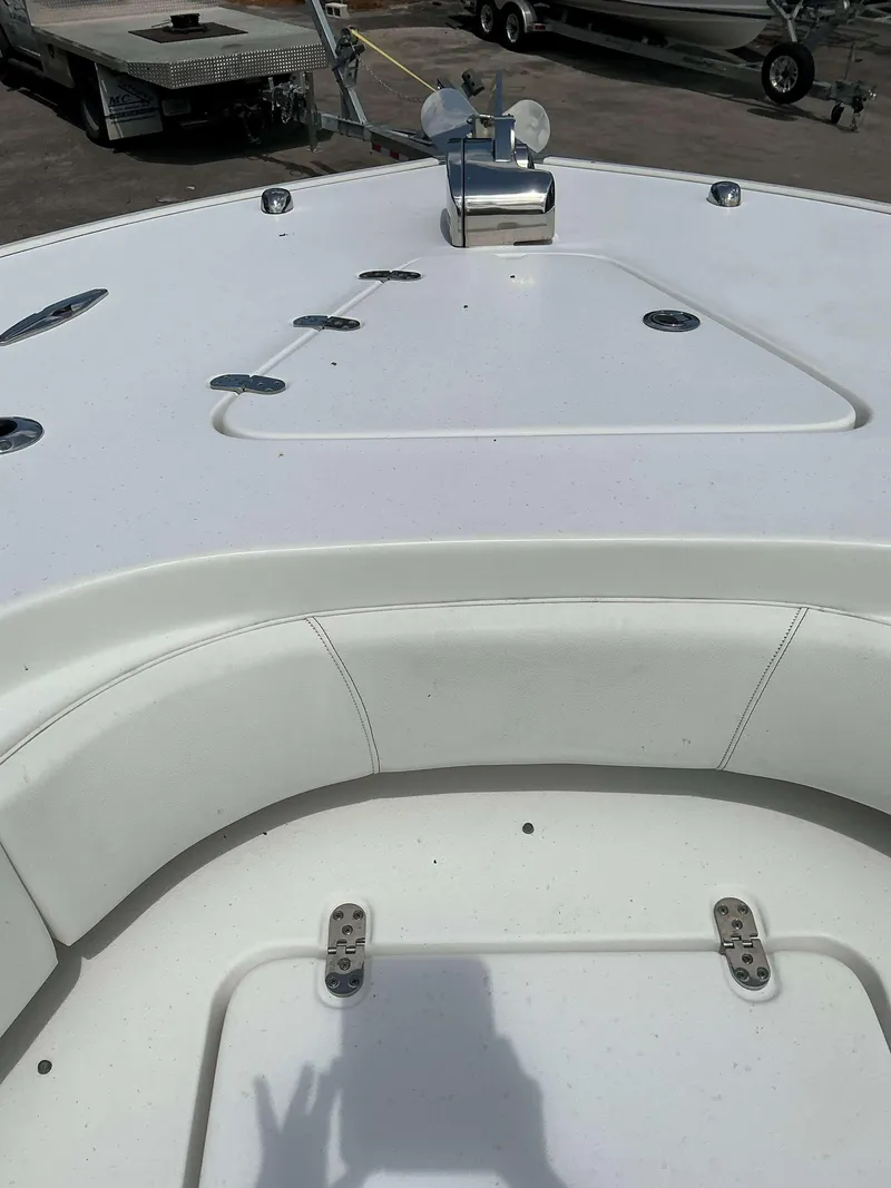 Slide: The Image of 2017 Cape Horn 36 XS boat deck with seating and anchor area. - 5