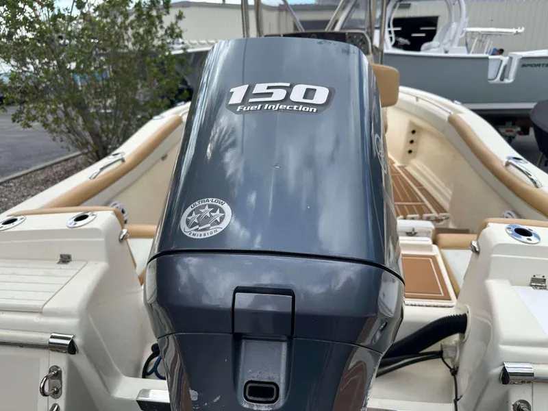 Slide: The Image of 2014 Scout 215 XSF boat with 150 fuel injection engine, ultra-low emission. - 9