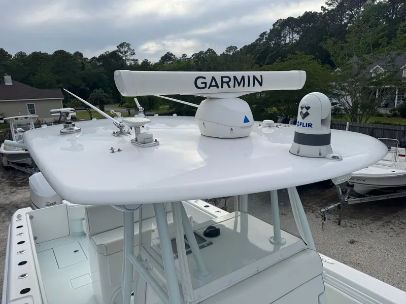 Slide: The Image of 2019 Contender 35 ST boat with Garmin and FLIR equipment on the roof. - 30