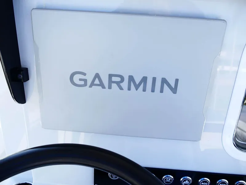 Slide: The Image of Garmin display on 2022 Contender 25 Bay boat dashboard. - 14