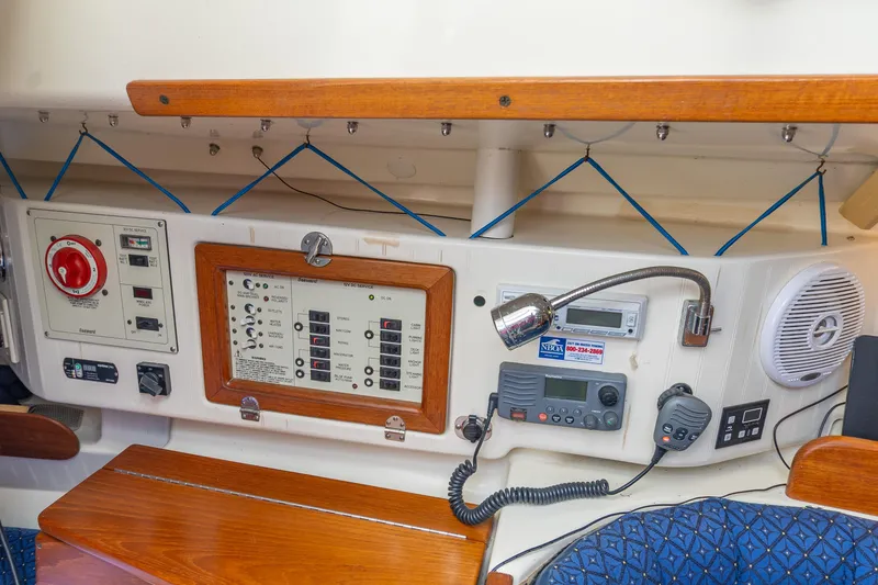 Slide: The Image of Control panel of a 2011 Hake Seaward 32 RK sailboat with navigation equipment. - 38