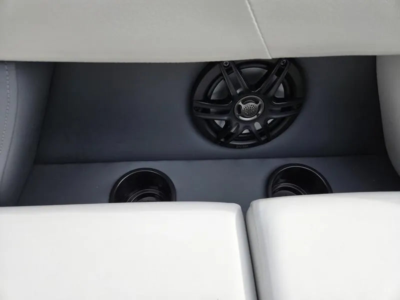 Slide: The Image of Interior of 2025 Godfrey Sweetwater 2286 FS with speaker and cup holders. - 11