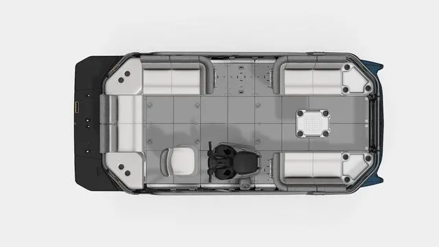 Slide: The Image of 2024 Sea-Doo Switch® Cruise 18 interior layout, showcasing seating and deck space. - 1