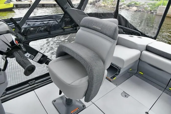 Slide: The Image of 2024 Sea-Doo Switch® Cruise 18 interior with comfortable seating and modern design. - 8