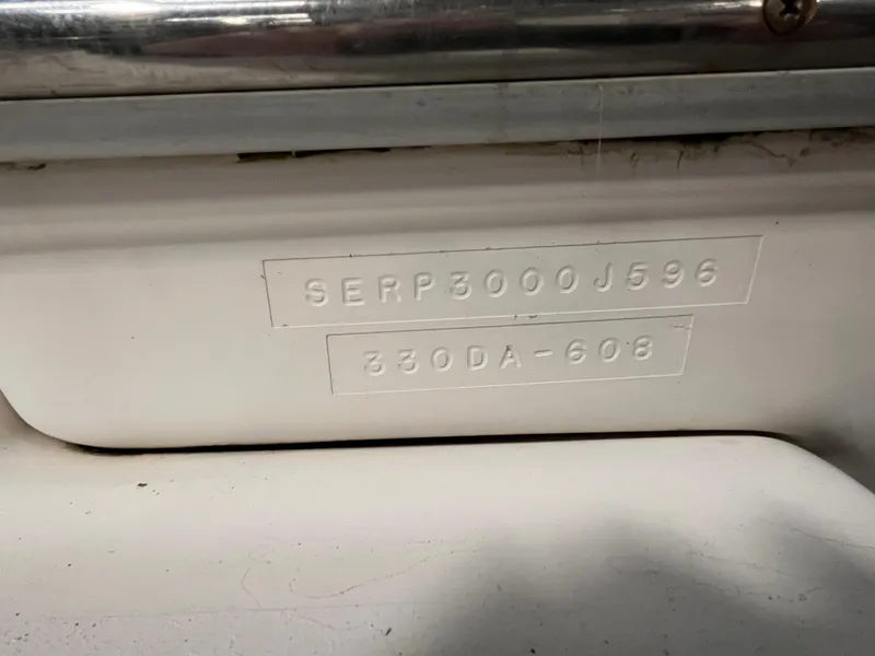 Slide: The Image of Hull identification number on 1996 Sea Ray 330 Sundancer boat. - 36