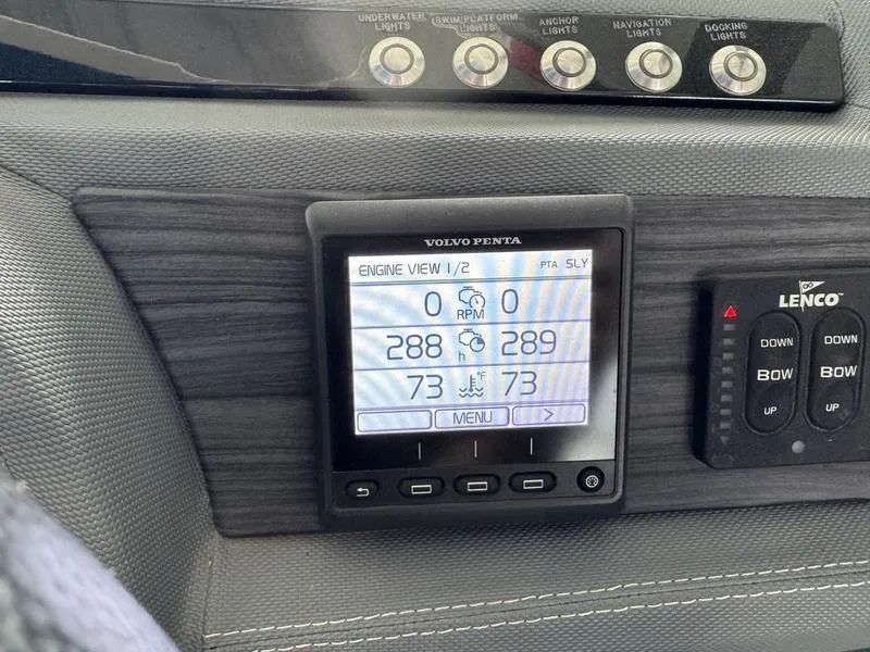 Slide: The Image of Dashboard of a 2018 Cobalt R30 boat with Volvo Penta engine display. - 4