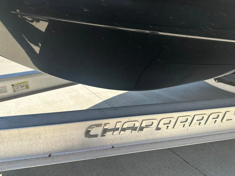 Slide: The Image of 2016 Chaparral Vortex 203 VRX boat on trailer, close-up view. - 15