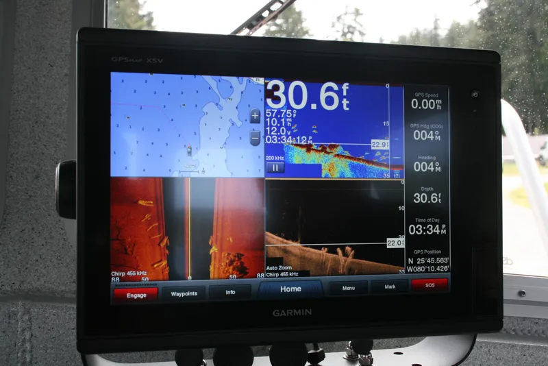 Slide: The Image of Garmin marine GPS display on 2017 North River 2500 S Sew Hawk OS boat. - 25