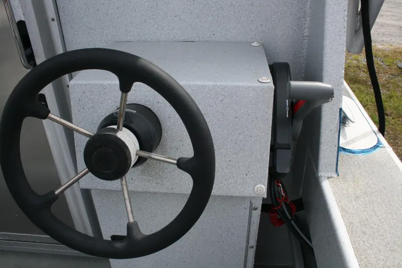 Slide: The Image of Steering wheel of 2017 North River 2500 S Sew Hawk OS boat. - 8