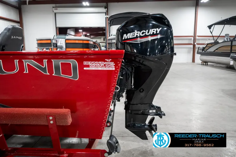 Slide: The Image of 2021 Lund 1650 ANG SS boat with Mercury outboard motor in showroom. - 37