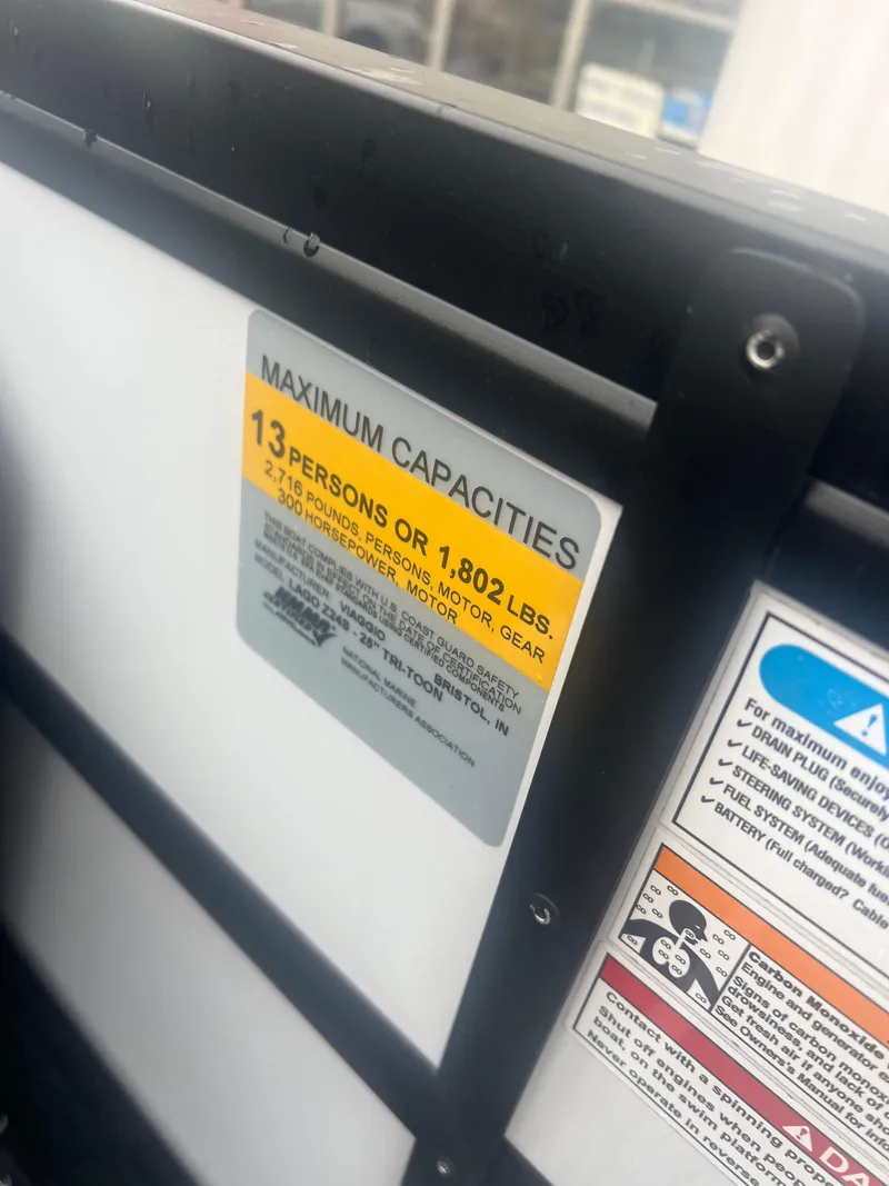 Slide: The Image of Capacity label on 2024 Viaggio Z24S, max 13 persons or 1,802 lbs. - 17