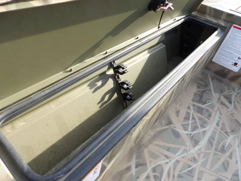 Slide: The Image of Interior storage compartment of 2025 Crestliner 2070 Retriever SCHD boat. - 21