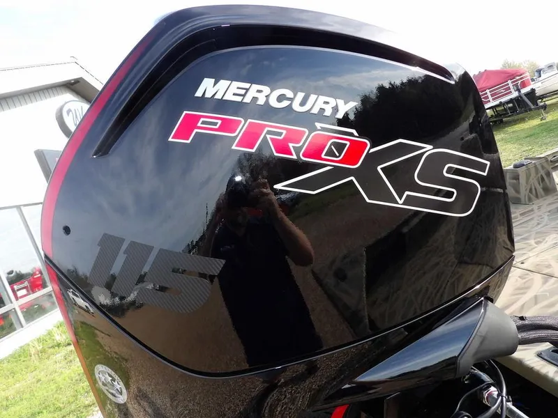 Slide: The Image of Mercury Pro XS 115 outboard motor on 2025 Crestliner 2070 Retriever SCHD boat. - 30