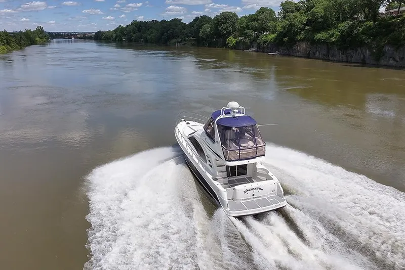 Slide: The Image of 2005 Sea Ray 420 Sedan Bridge underway - 59