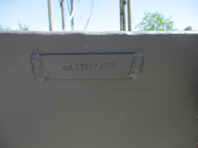 Slide: The Image of 2025 Alweld 1548 Marsh boat hull identification number (HIN) close-up. - 14