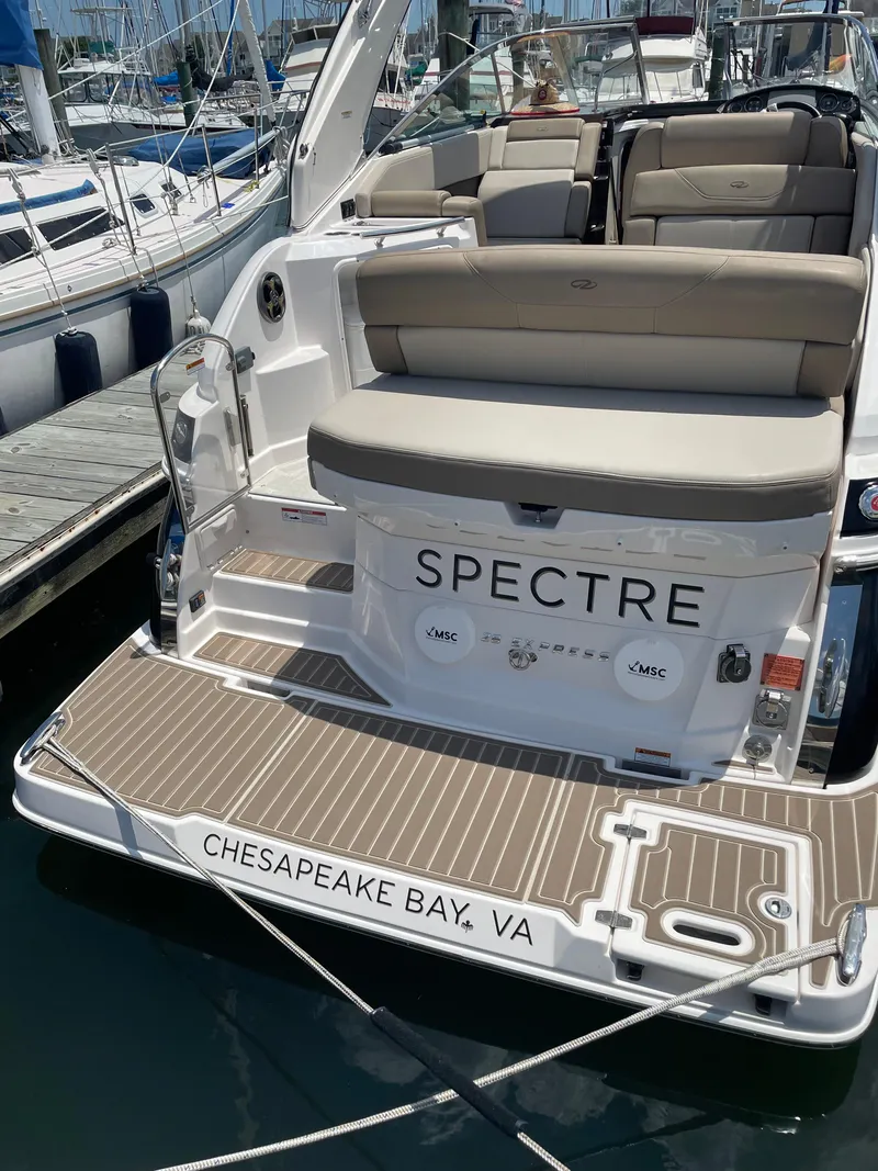 Slide: The Image of 2014 Regal 28 Express boat docked at Chesapeake Bay, VA. - 3