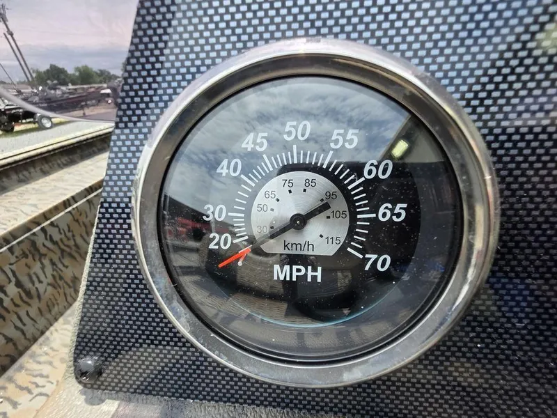 Slide: The Image of Speedometer of 2025 Xpress XP180 showing speed in MPH and km/h. - 16