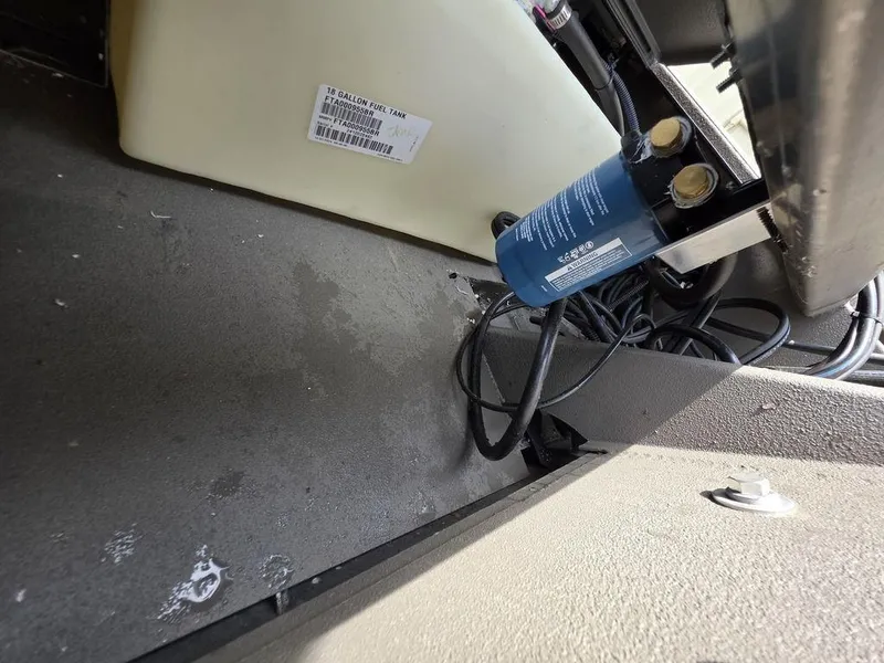 Slide: The Image of Interior view of 2025 Xpress XP180 boat showing wiring and components. - 3