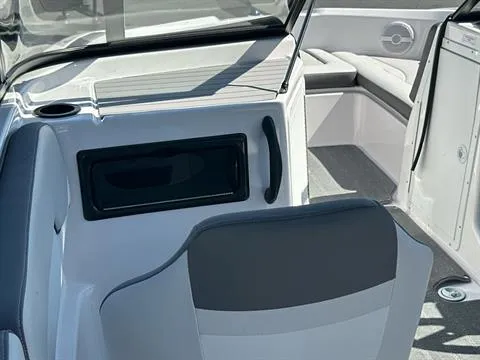 Slide: The Image of 2024 Yamaha Boats SX190 interior with seating and storage compartments. - 3