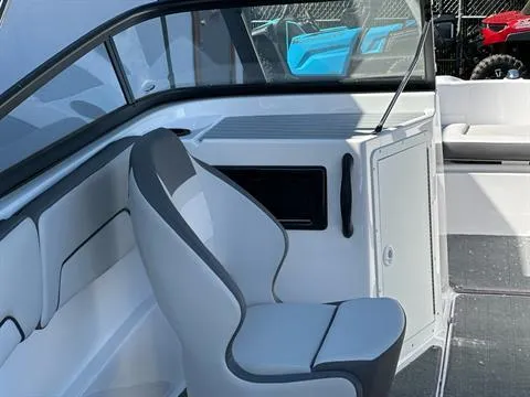 Slide: The Image of 2024 Yamaha Boats SX190 interior with sleek seating and modern design. - 7