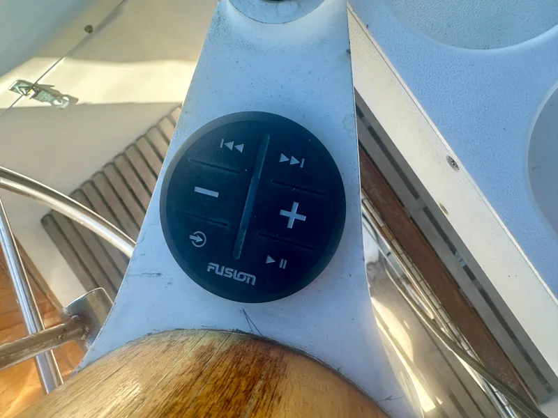 Slide: The Image of Audio control panel on a 1979 O'Day Center Cockpit sailboat. - 33