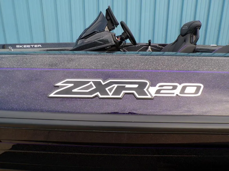 Slide: The Image of 2025 Skeeter ZXR20 boat with sleek design and modern features. - 2