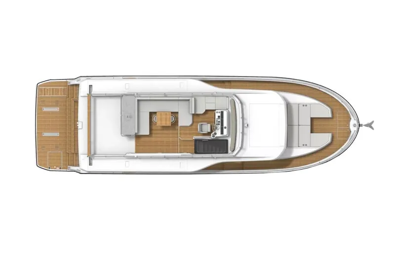 Slide: The Image of Interior of 2026 Beneteau Swift Trawler 54, featuring modern design. - 12