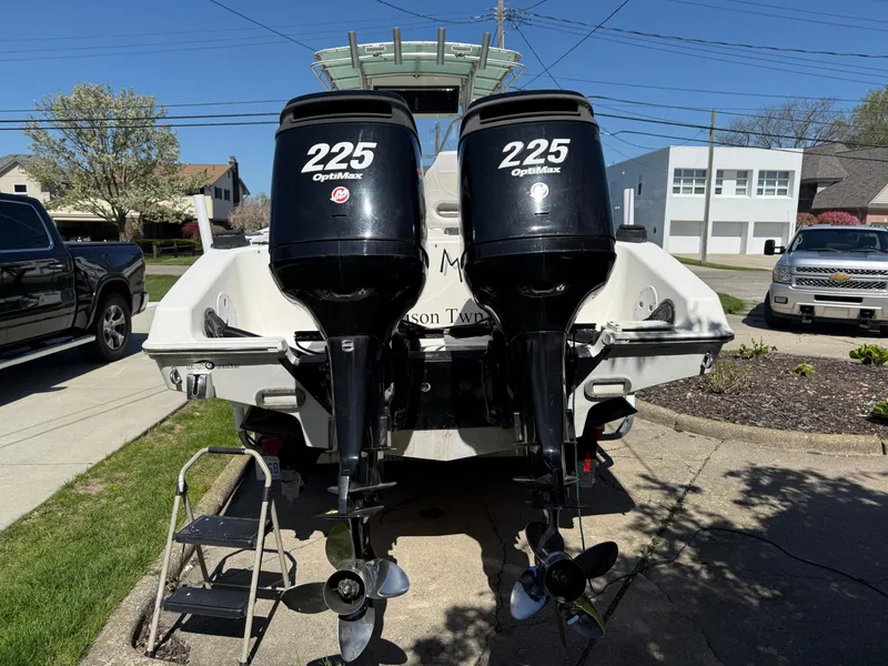Slide: The Image of 1994 Fountain 31 Tournament Edition boat with twin 225 horsepower outboard engines. - 9