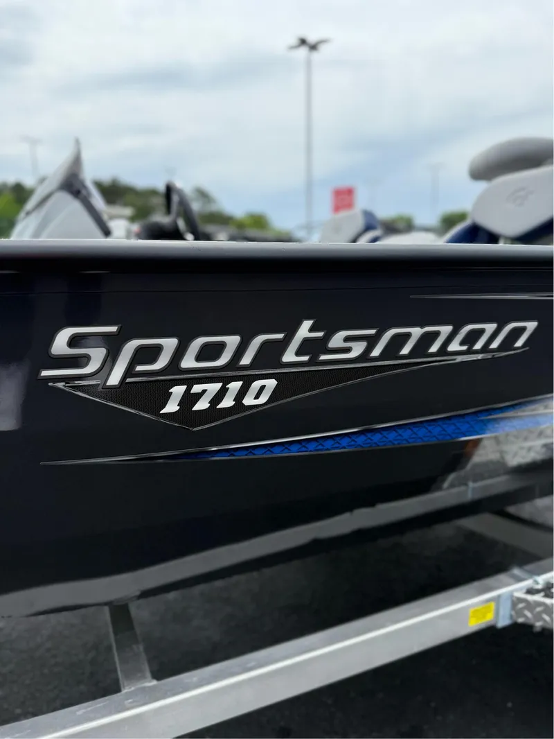 Slide: The Image of 2021 G3 Sportsman 1710 boat side view with logo detail. - 13